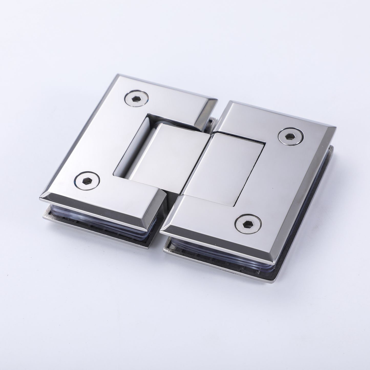 180° Glass-to-Glass Hinge for Frameless Shower Door, Tempered Glass Hardware