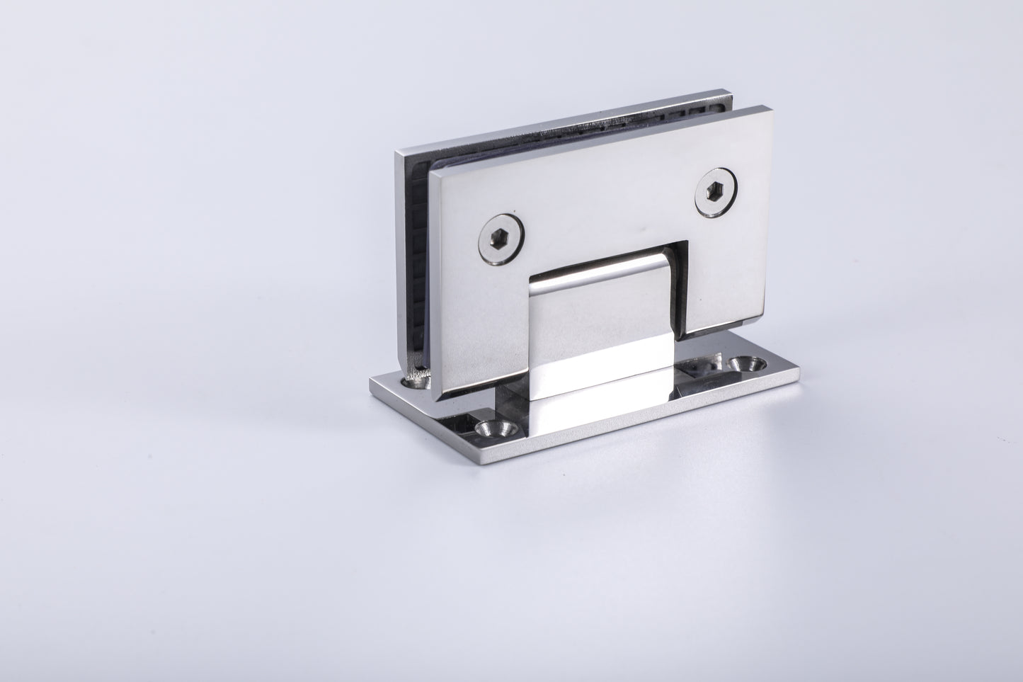 Hardware Frame 2-Hole Shower Glass Door 90° Wall-to-Glass Hinge