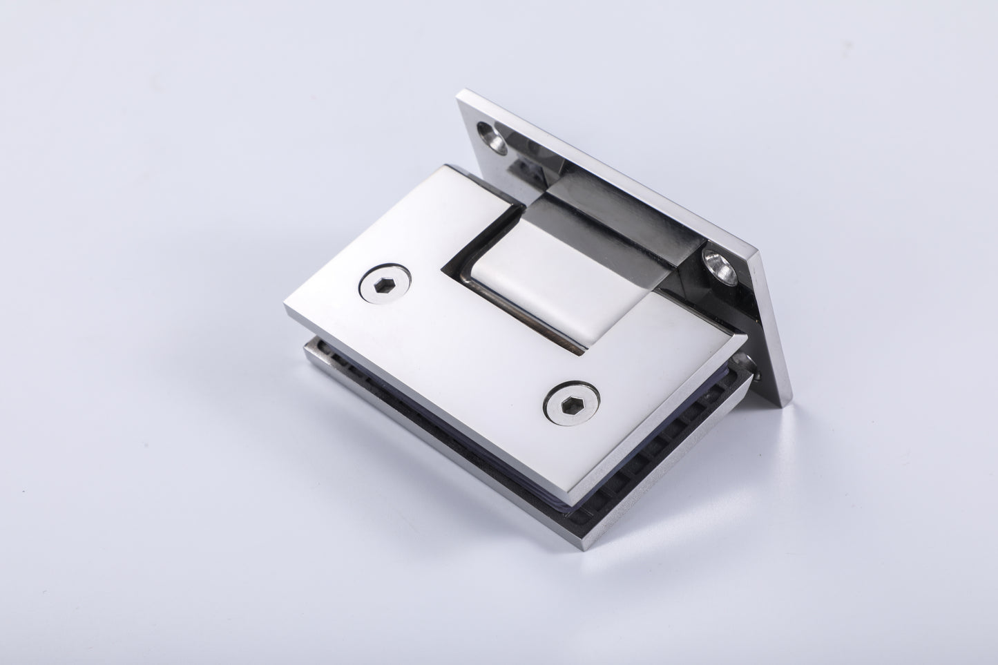 Hardware Frame 2-Hole Shower Glass Door 90° Wall-to-Glass Hinge