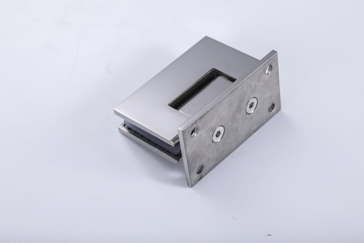 Hardware Frame 2-Hole Shower Glass Door 90° Wall-to-Glass Hinge