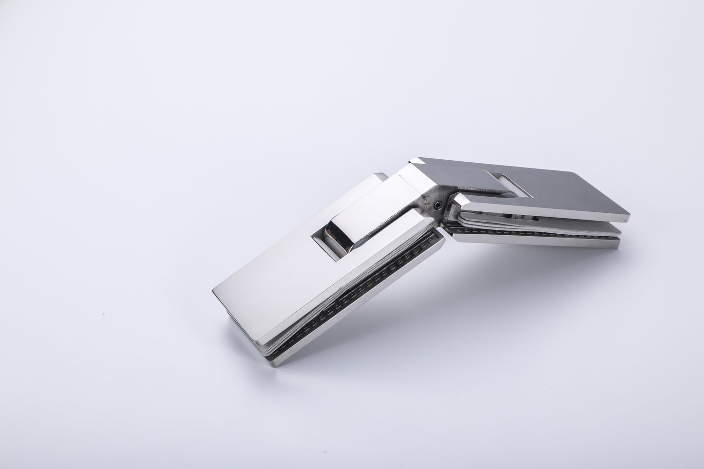 Heavy Duty 180° Glass-to-Glass Hinge, 304 Stainless Steel Hardware for Tempered Shower Doors