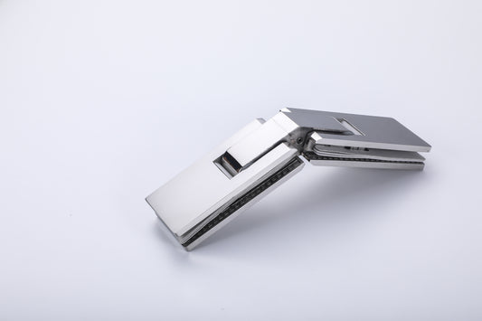 Heavy Duty 180° Glass-to-Glass Hinge, 304 Stainless Steel Hardware for Tempered Shower Doors