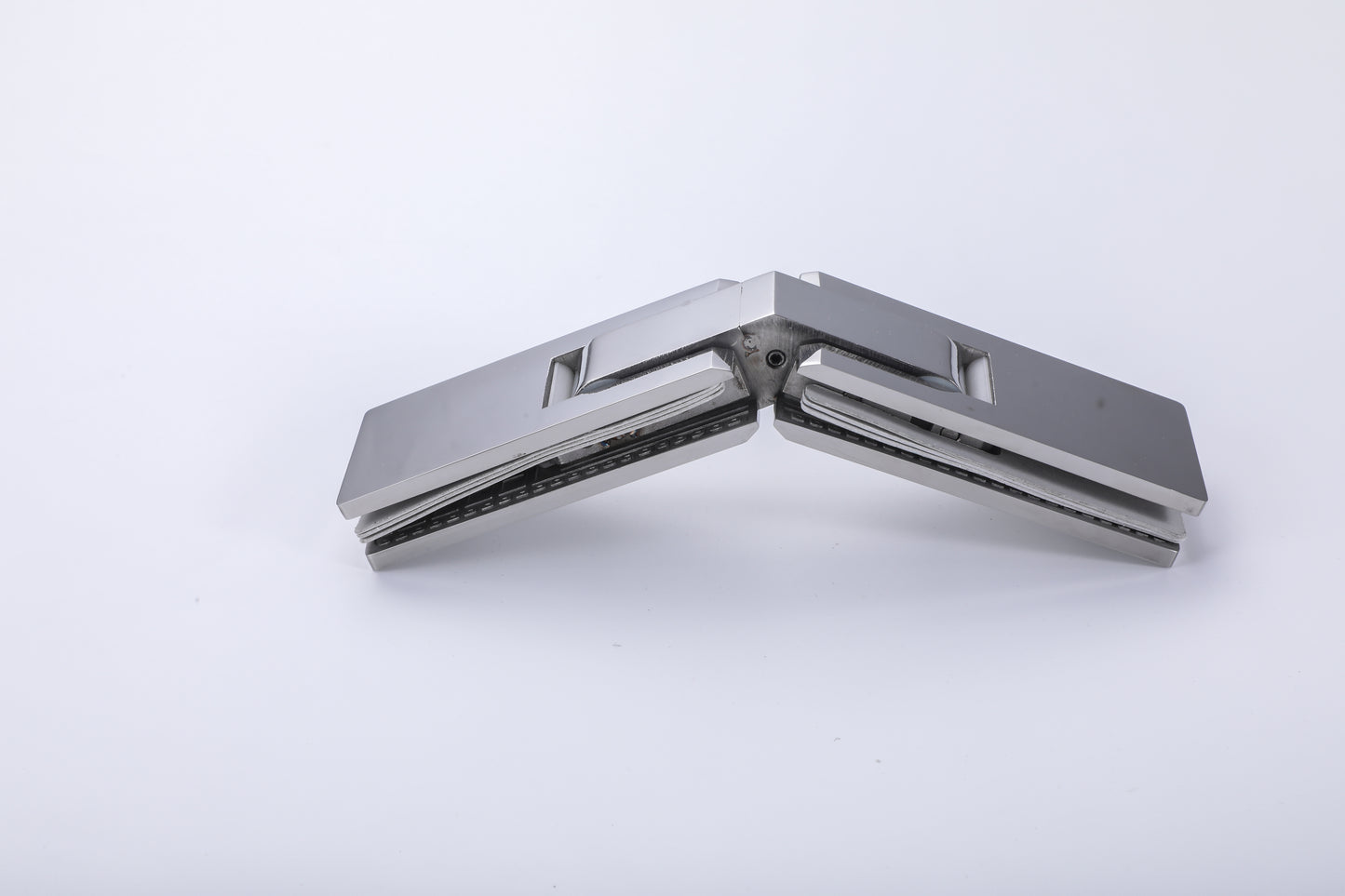 Heavy Duty 180° Glass-to-Glass Hinge, 304 Stainless Steel Hardware for Tempered Shower Doors