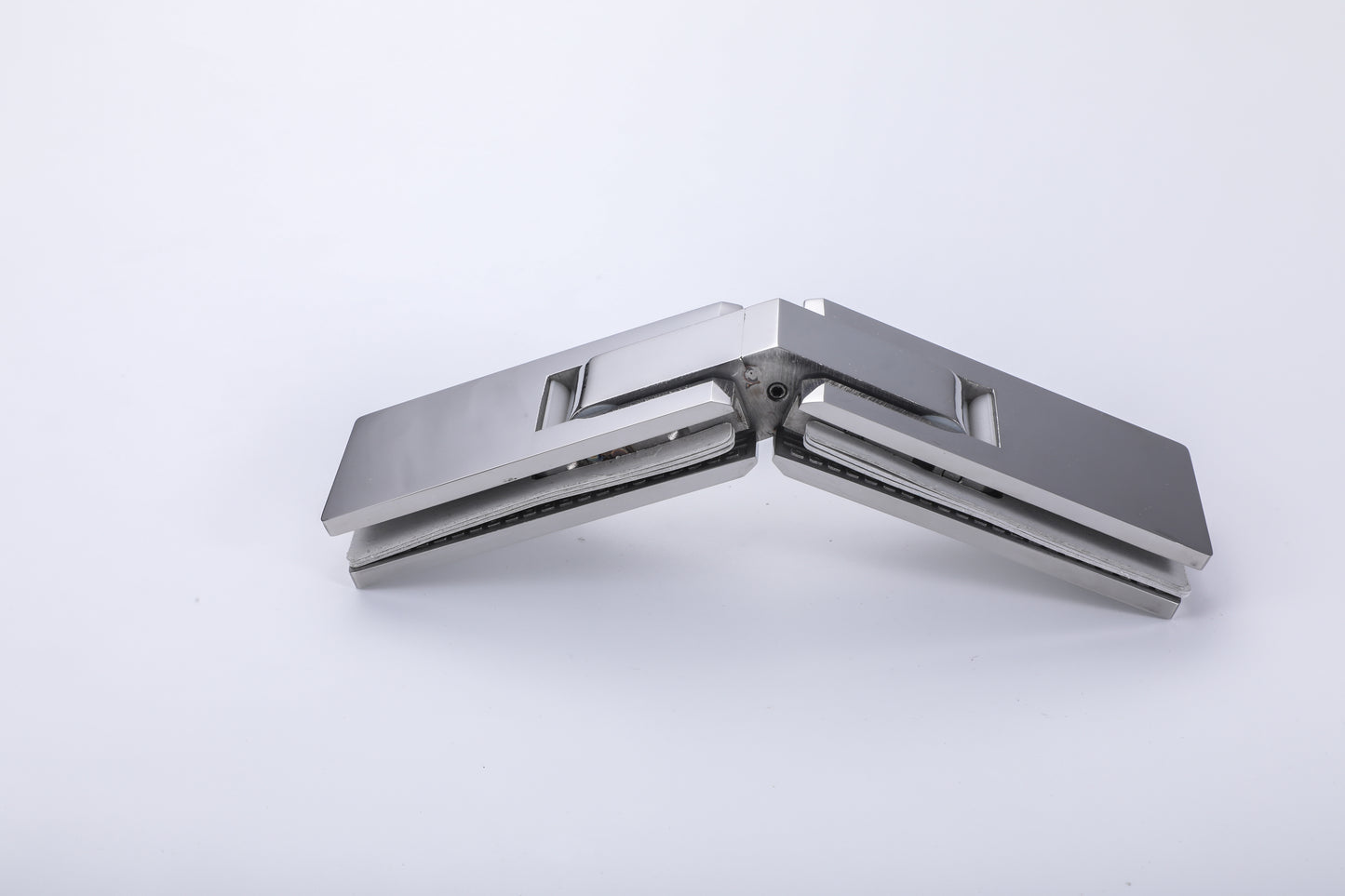 Heavy Duty 180° Glass-to-Glass Hinge, 304 Stainless Steel Hardware for Tempered Shower Doors