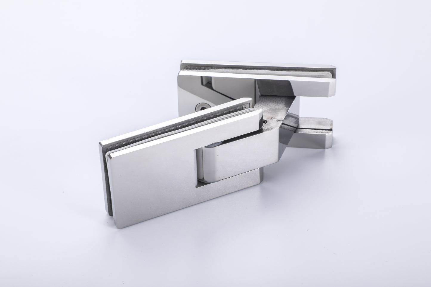 Heavy Duty 180° Glass-to-Glass Hinge, 304 Stainless Steel Hardware for Tempered Shower Doors