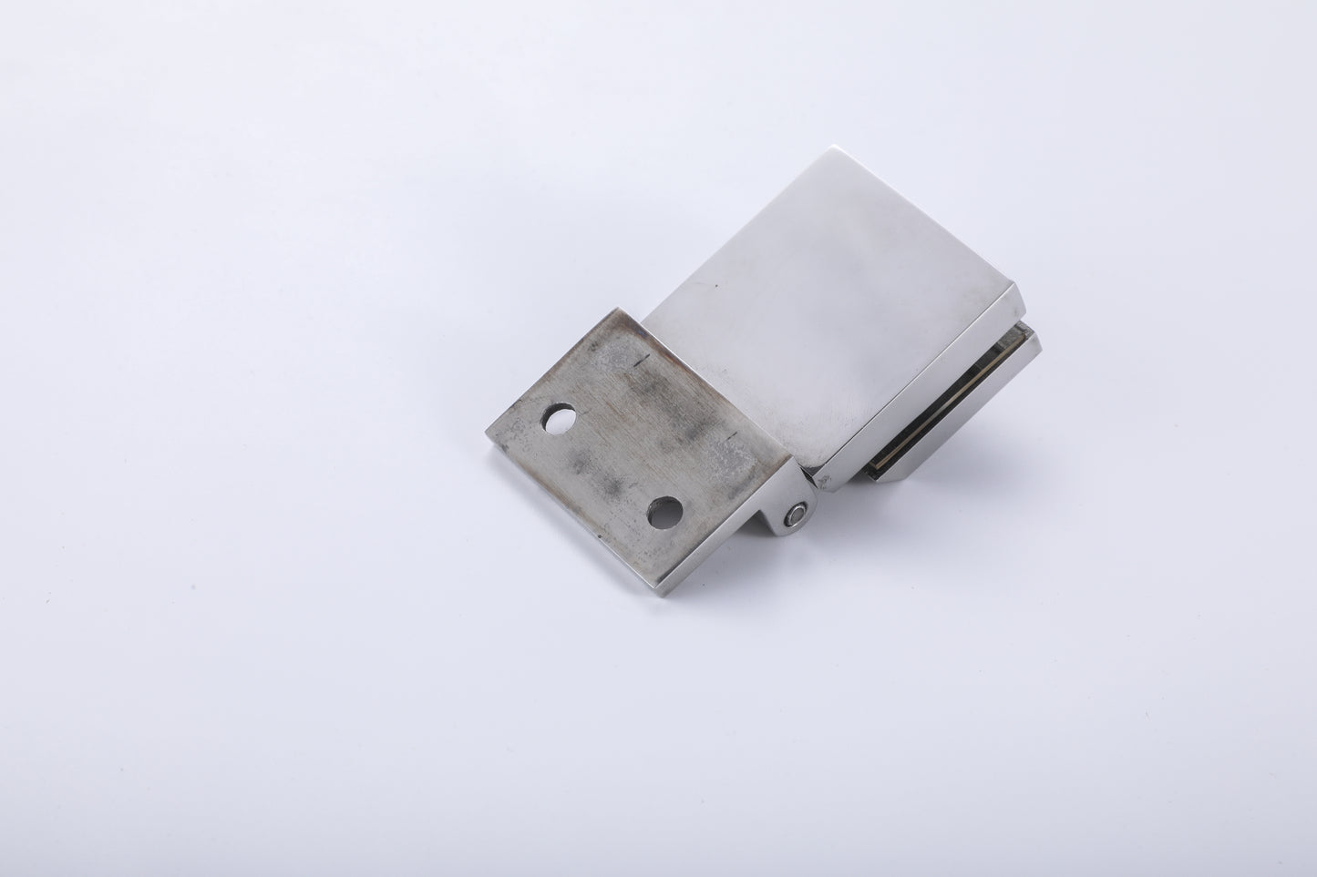 Frameless Shower Door Hinge 90 Degree, 304 Stainless Steel Wall to Glass Hinge, Heavy Duty Bathroom Hardware for Tempered Glass