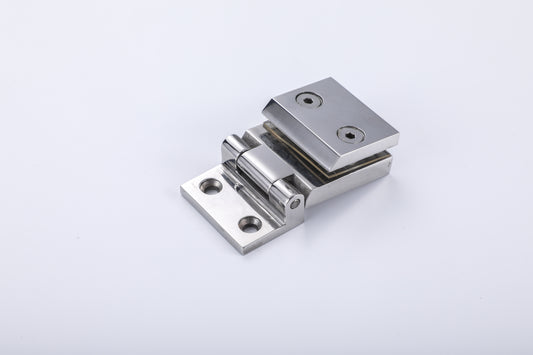 Frameless Shower Door Hinge 90 Degree, 304 Stainless Steel Wall to Glass Hinge, Heavy Duty Bathroom Hardware for Tempered Glass