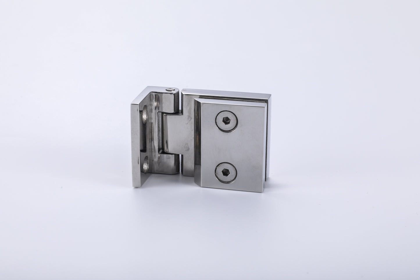 Frameless Shower Door Hinge 90 Degree, 304 Stainless Steel Wall to Glass Hinge, Heavy Duty Bathroom Hardware for Tempered Glass