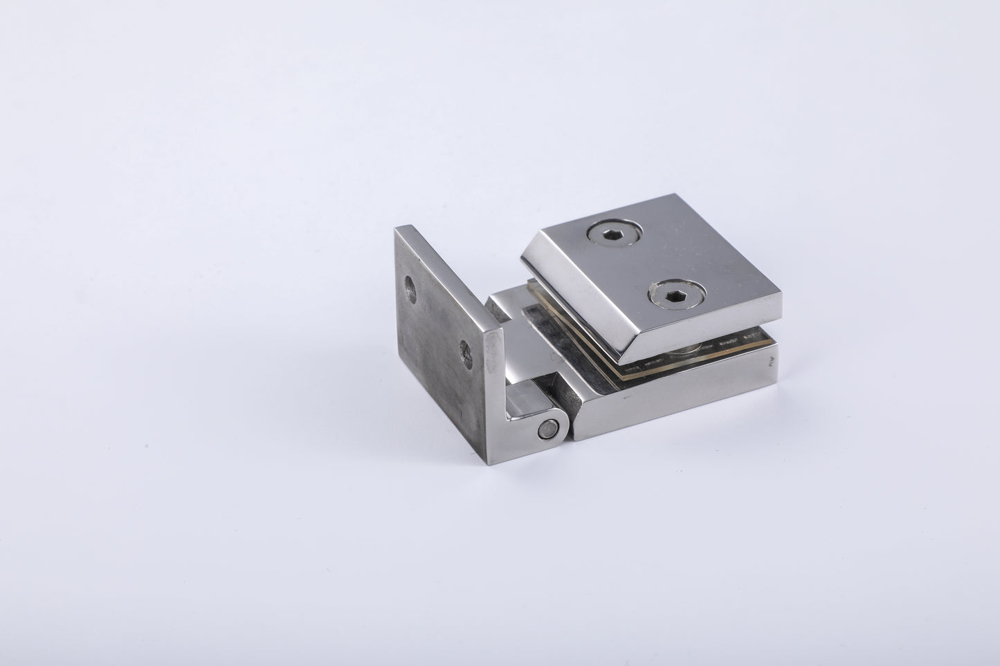 Frameless Shower Door Hinge 90 Degree, 304 Stainless Steel Wall to Glass Hinge, Heavy Duty Bathroom Hardware for Tempered Glass