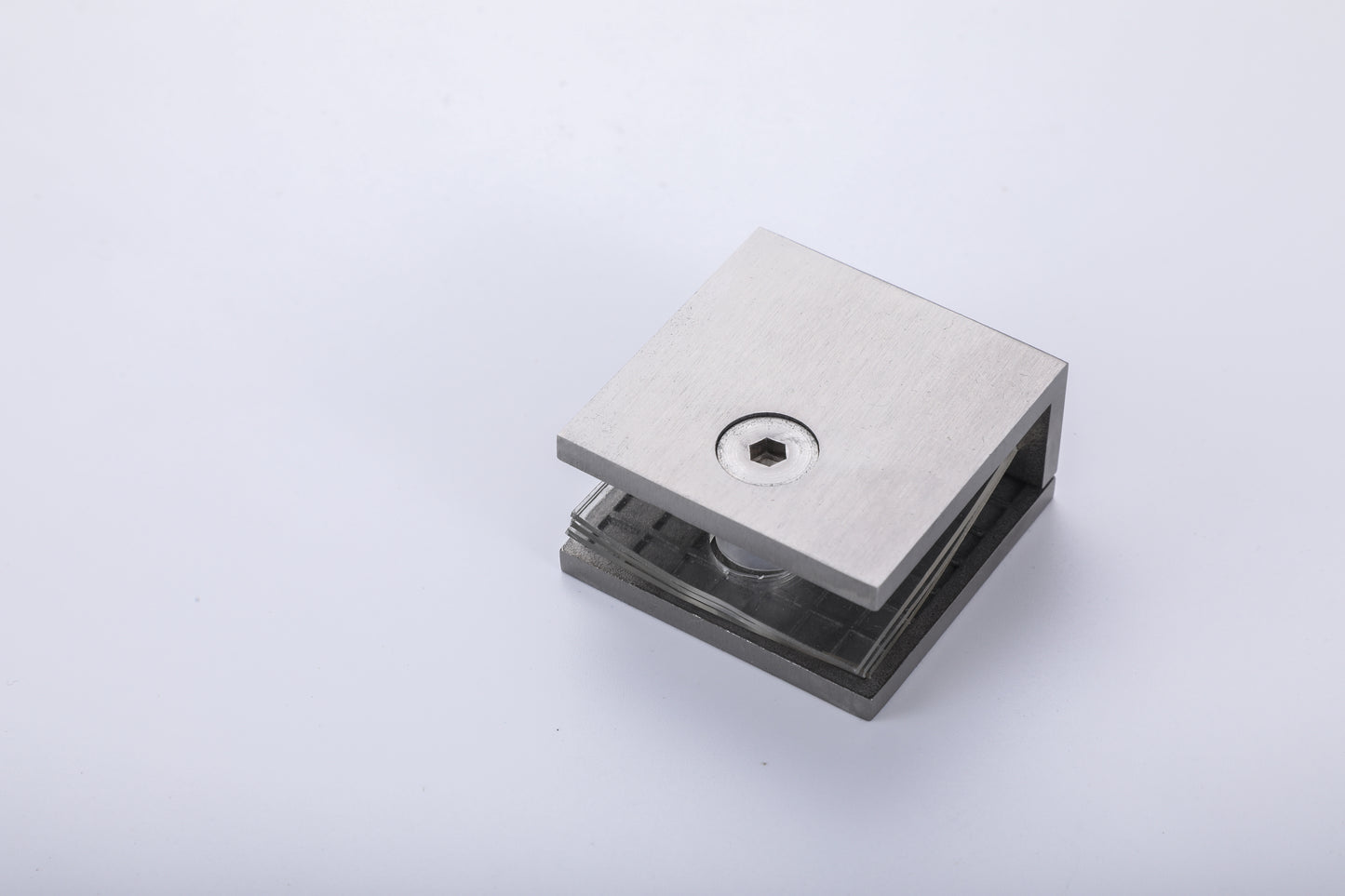 Factory-Price High-Quality Shower Glass Stainless-Steel Square Wall-Mount Clamp