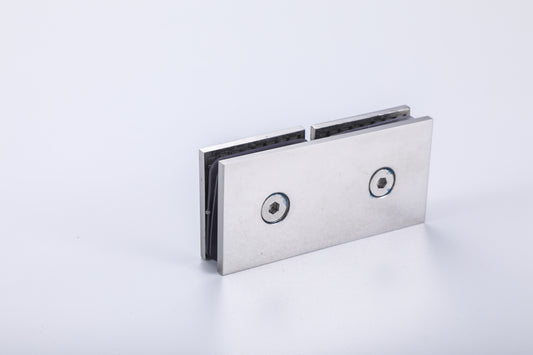 Shower Enclosure Glass Hardware, Stainless Steel Patch Fitting Clamp & Split-Face Retaining Clip