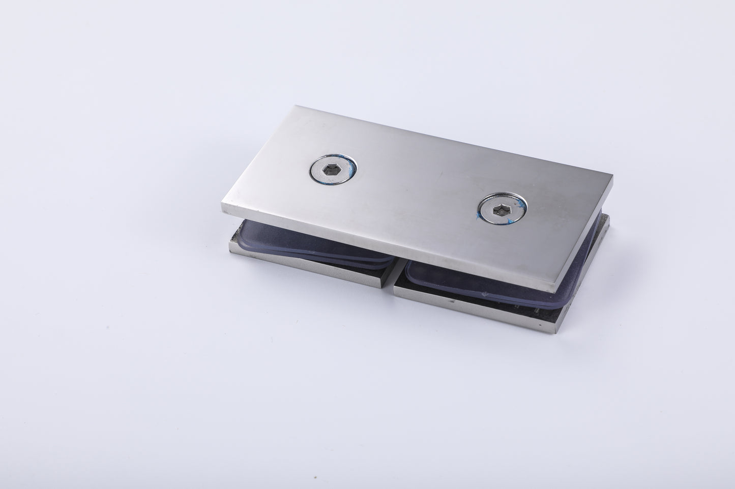 Shower Enclosure Glass Hardware, Stainless Steel Patch Fitting Clamp & Split-Face Retaining Clip