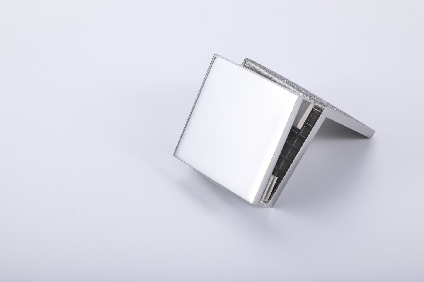 90° Wall-to-Glass Clamp for Frameless Tempered Shower Door, Bathroom Hardware Fitting