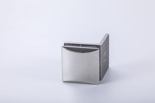 High-Quality Shower Glass Stainless-Steel 90° Wall-Mount Shell Clamp