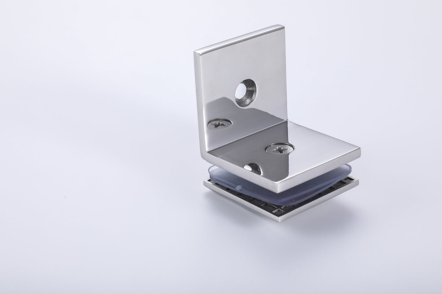 High-Quality Shower Glass Stainless-Steel 90° Wall-Mount Shell Clamp