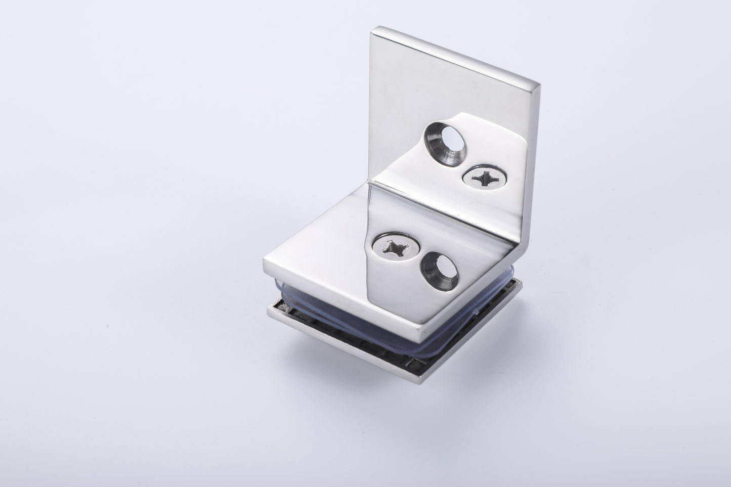 High-Quality Shower Glass Stainless-Steel 90° Wall-Mount Shell Clamp