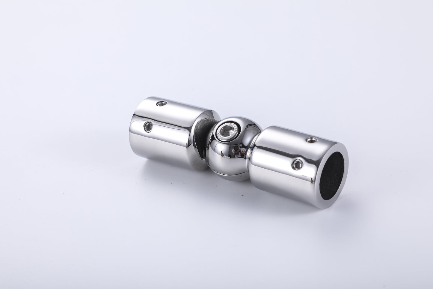 304 Stainless Steel Gold Plated Adjustable Elbow Hinge, Round Tube Connector for Colored Glass Hardware
