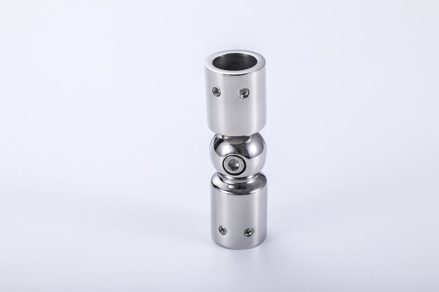 304 Stainless Steel Gold Plated Adjustable Elbow Hinge, Round Tube Connector for Colored Glass Hardware