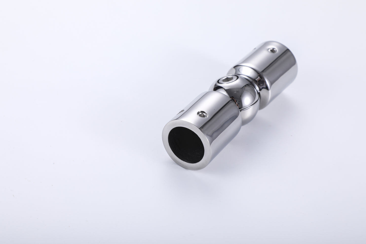 304 Stainless Steel Gold Plated Adjustable Elbow Hinge, Round Tube Connector for Colored Glass Hardware