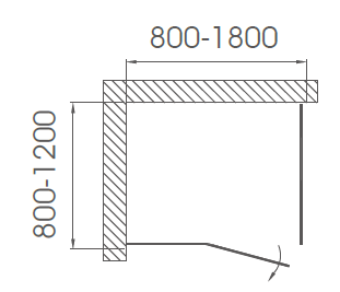 8mm (10mm) Tempered Glass Hinge Shower Door – Stainless Steel Hardware, 15mm Adjustable JB-3F