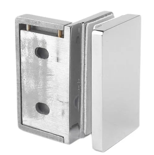 Polished 304 Stainless Steel 90° Wall-Mount Clamp Bracket for Tempered Glass Shower Door, Bathroom Hardware Fittings
