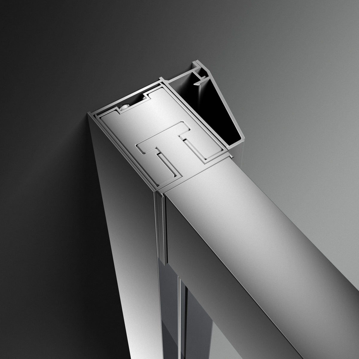 6mm Sliding Shower Door – Chrome/Black Frame, 25mm Adjustable, GA-4F