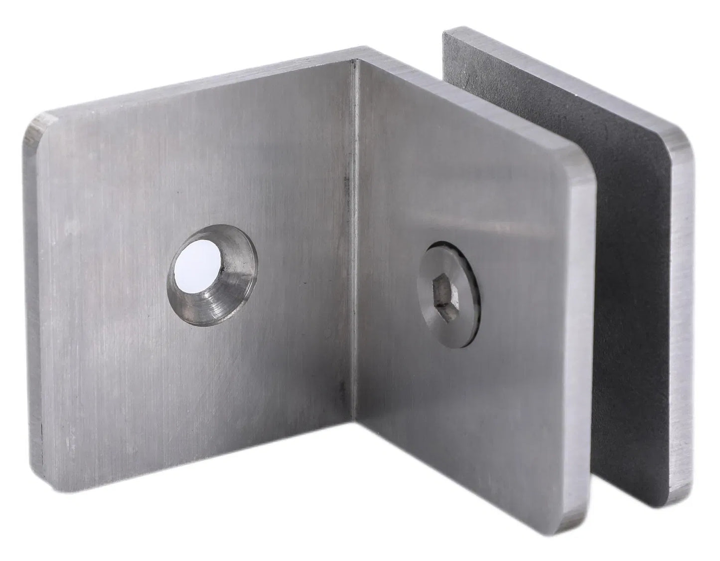 Bathroom Furniture & Shower Accessories, 90° Wall-to-Glass Clamp for Frameless Tempered Glass Door Hardware