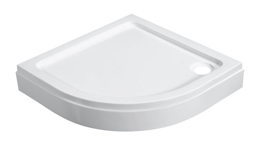 Acrylic Shower Tray with Moveable Skirting – Anti-Slip, Stainless Steel Frame, Drainer Included, 140mm Height