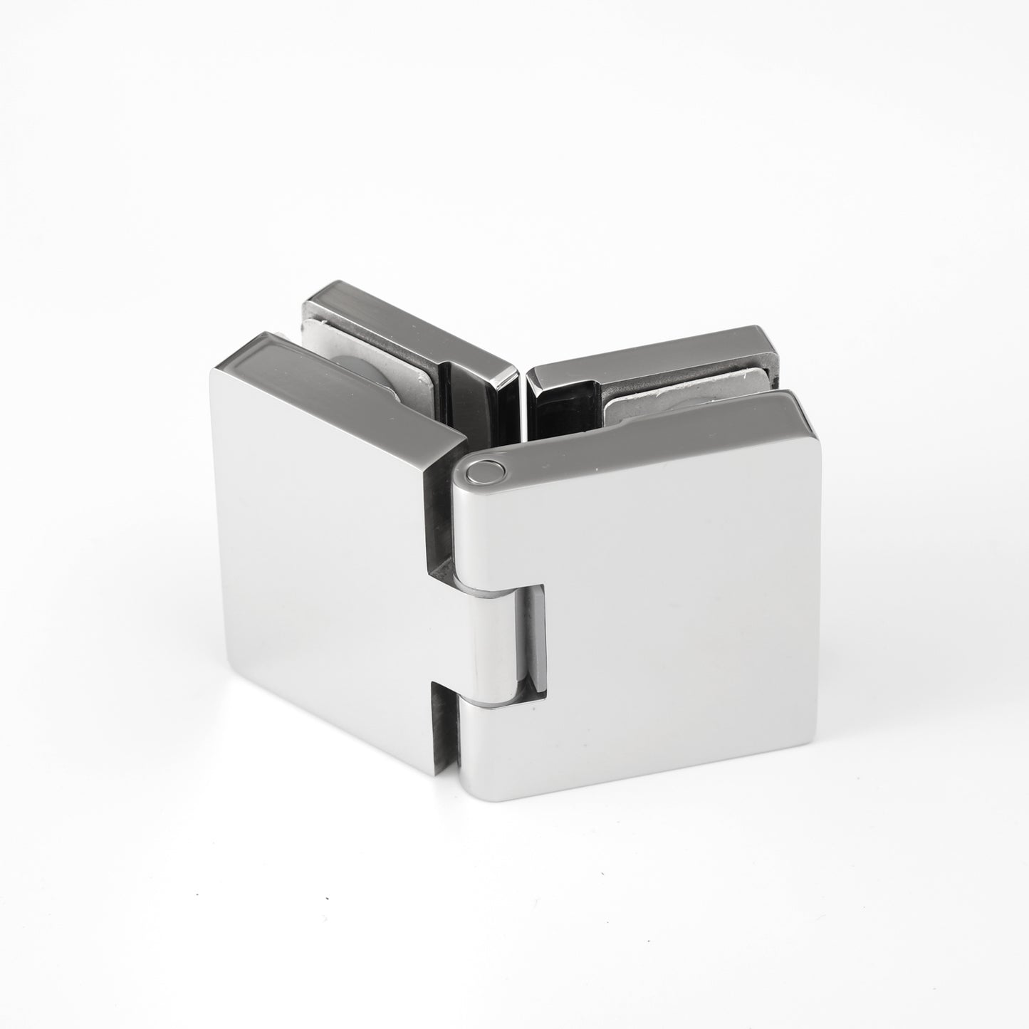 304 Stainless Steel Shower Door Hinge, 180 Degree Glass to Glass Heavy Duty Bathroom Hardware