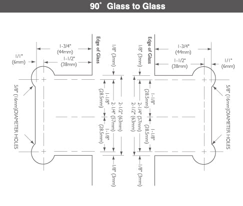 180° Glass-to-Glass Hinge for Frameless Tempered Glass Shower Door, Bathroom Hardware