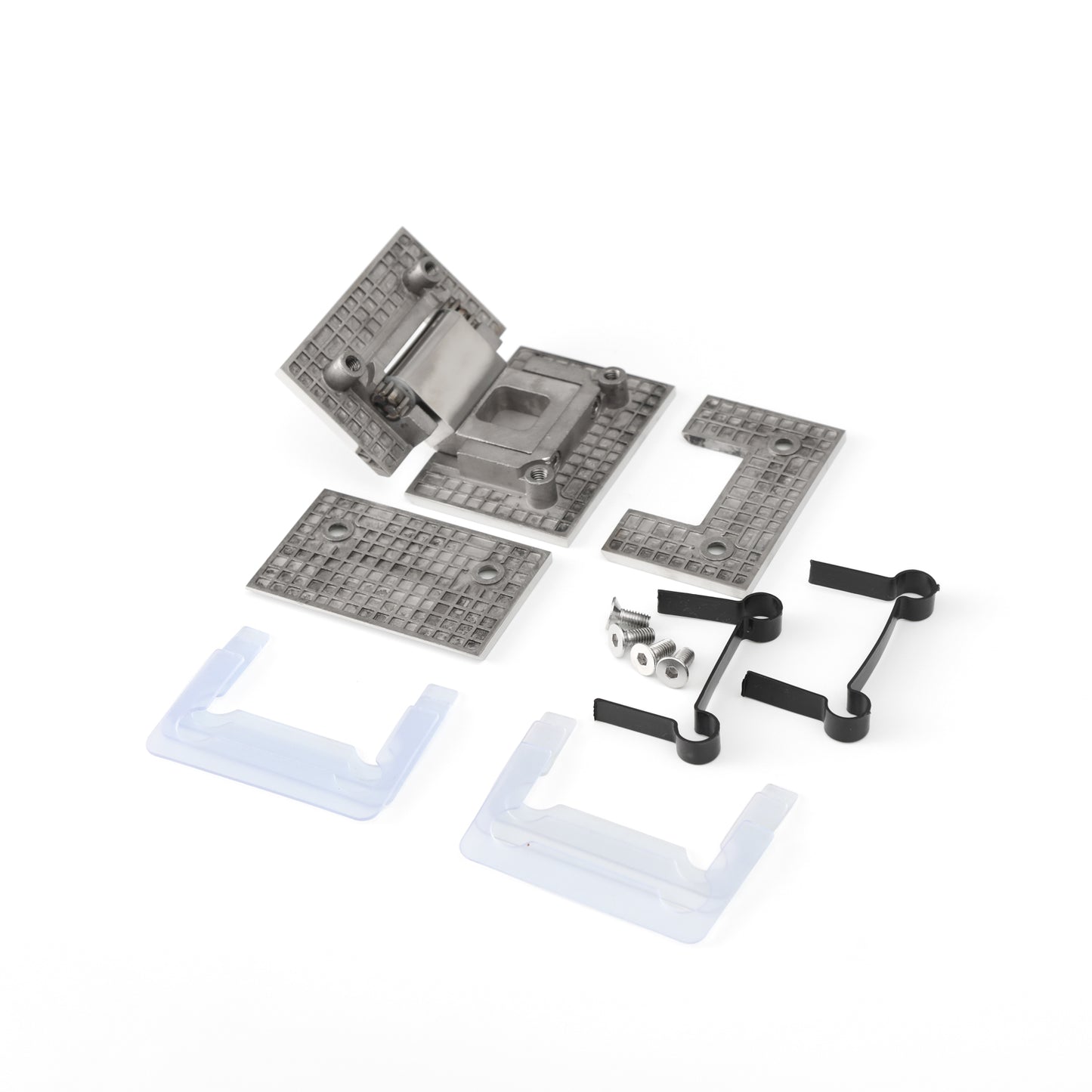 90° Frameless Glass Shower Door Hinge, 304 Stainless Steel, Brushed PVD Coating, Bathroom