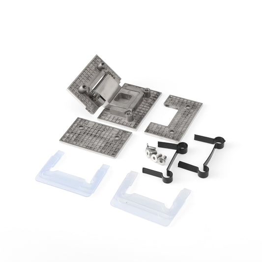 90° Frameless Glass Shower Door Hinge, 304 Stainless Steel, Brushed PVD Coating, Bathroom