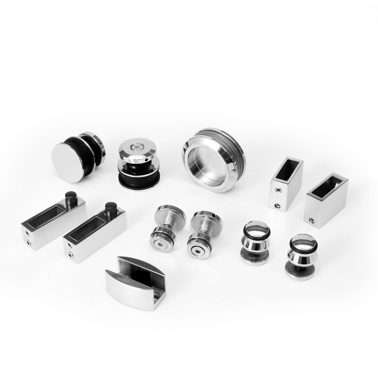 304 Stainless Steel Sliding Glass Door Hardware Set – Tempered Glass Door Fittings