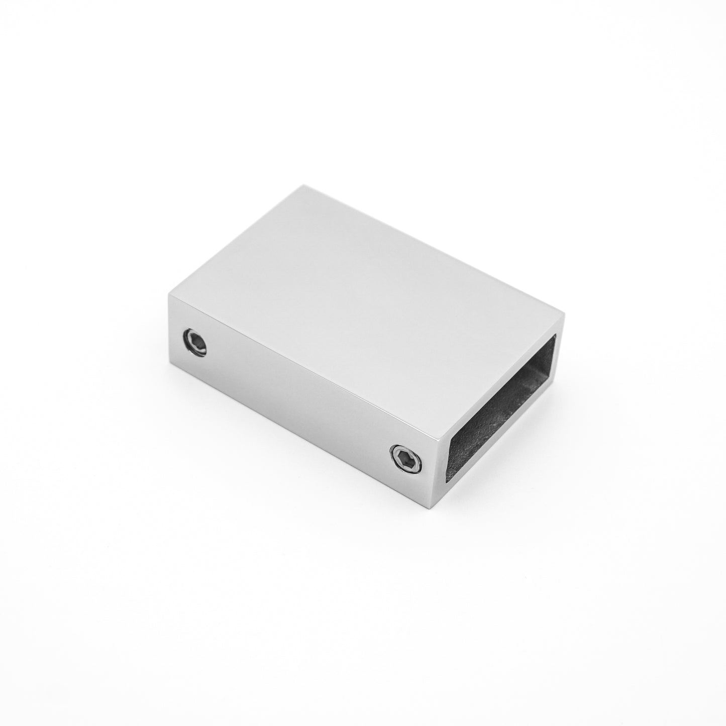 304 Stainless Steel Square Pipe Wall Mount Flange Connector for Frameless Shower Glass Door