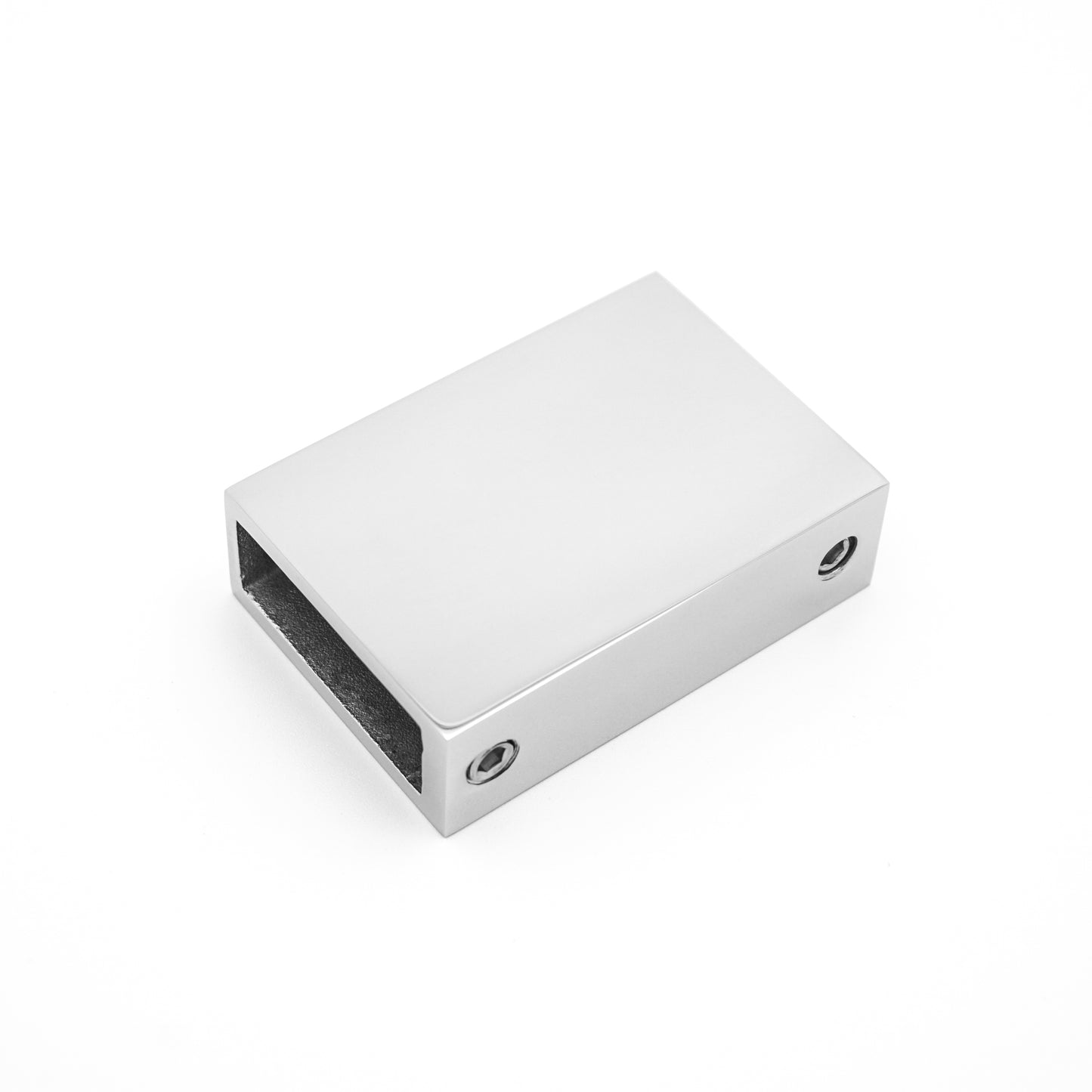 304 Stainless Steel Square Pipe Wall Mount Flange Connector for Frameless Shower Glass Door