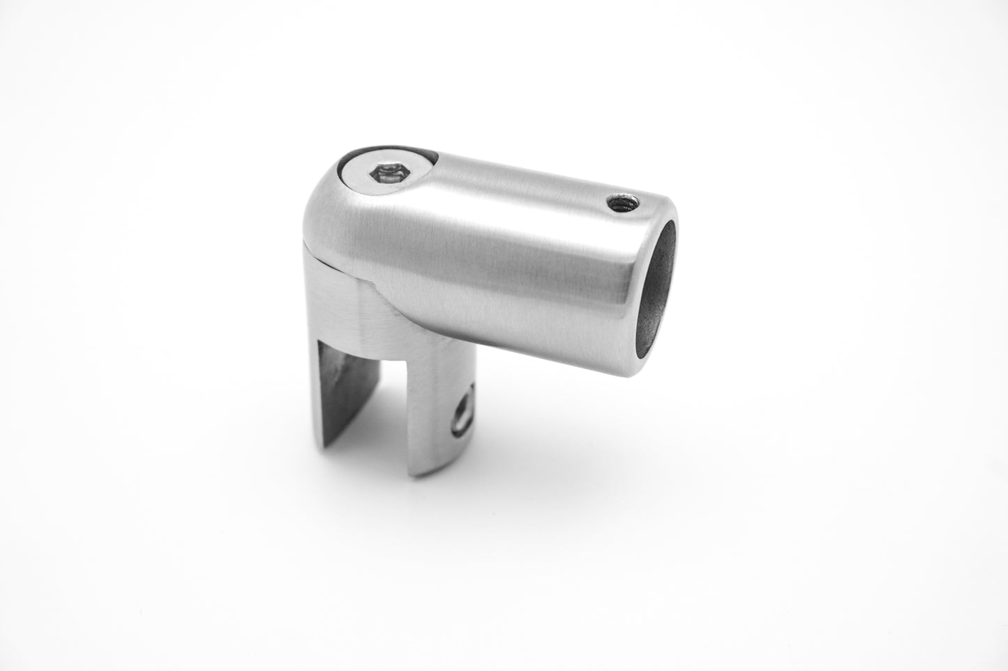 90° Stainless Steel Glass to Pipe Connector, Bathroom Shower Hardware Fitting