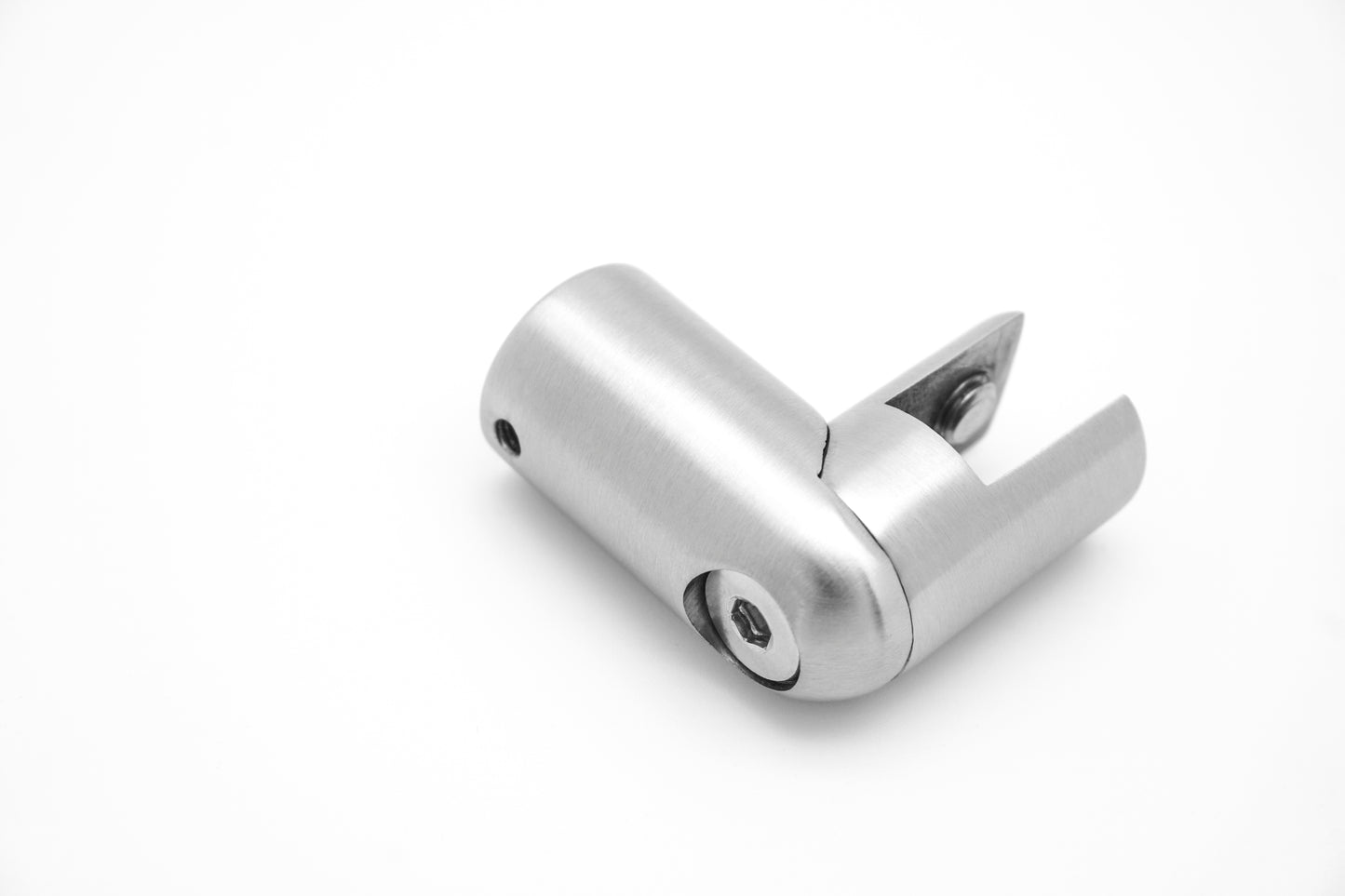 90° Stainless Steel Glass to Pipe Connector, Bathroom Shower Hardware Fitting
