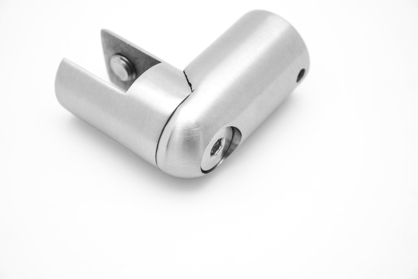 90° Stainless Steel Glass to Pipe Connector, Bathroom Shower Hardware Fitting
