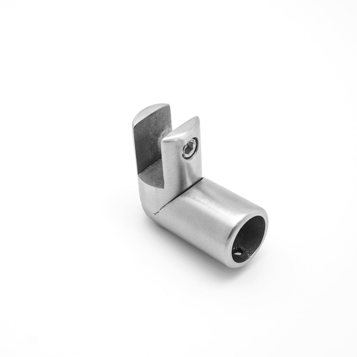 90° Stainless Steel Glass to Pipe Connector, Bathroom Shower Hardware Fitting