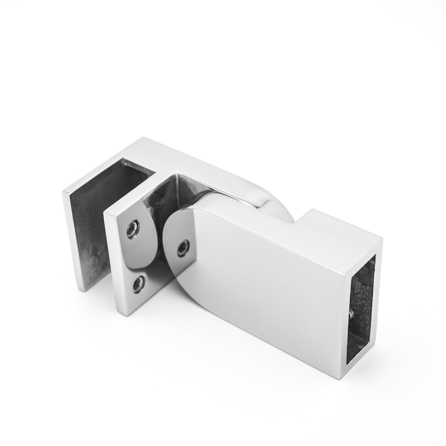 304 Stainless Steel Frameless Swivel Connection, Square Tube Joint Connector for Shower Glass Bracket
