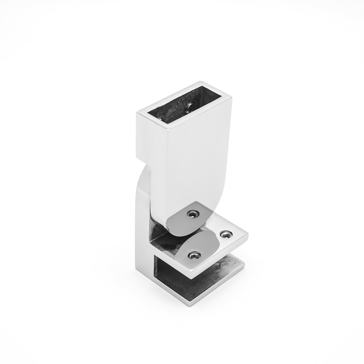 304 Stainless Steel Frameless Swivel Connection, Square Tube Joint Connector for Shower Glass Bracket