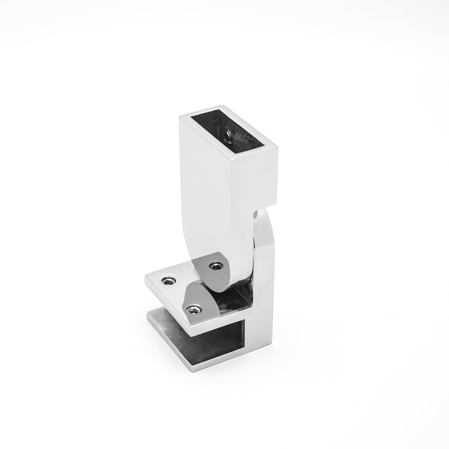 304 Stainless Steel Frameless Swivel Connection, Square Tube Joint Connector for Shower Glass Bracket