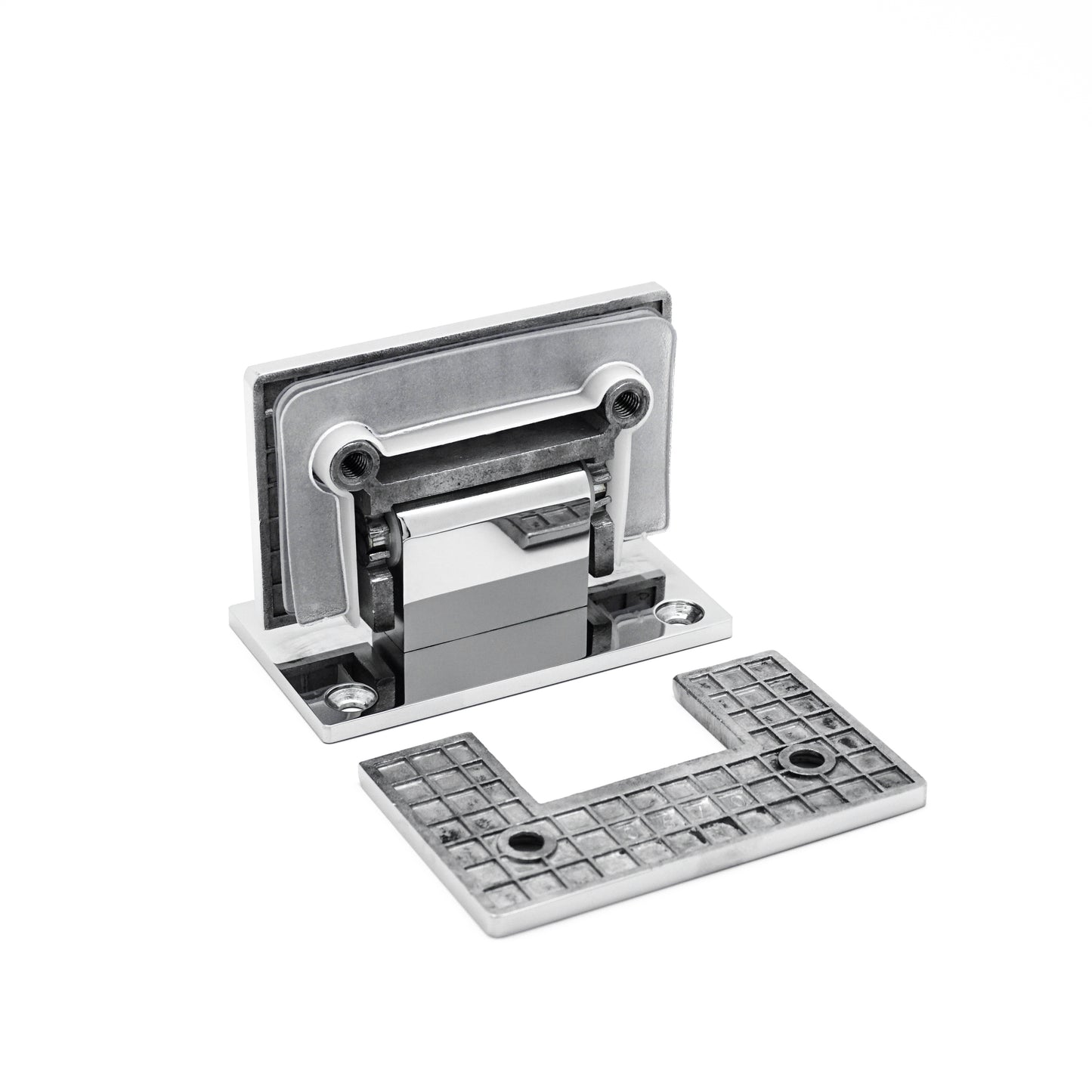 Heavy-Duty 304 Stainless Steel 90° Wall-to-Glass Pivot Hinge for Frameless Tempered Shower Door