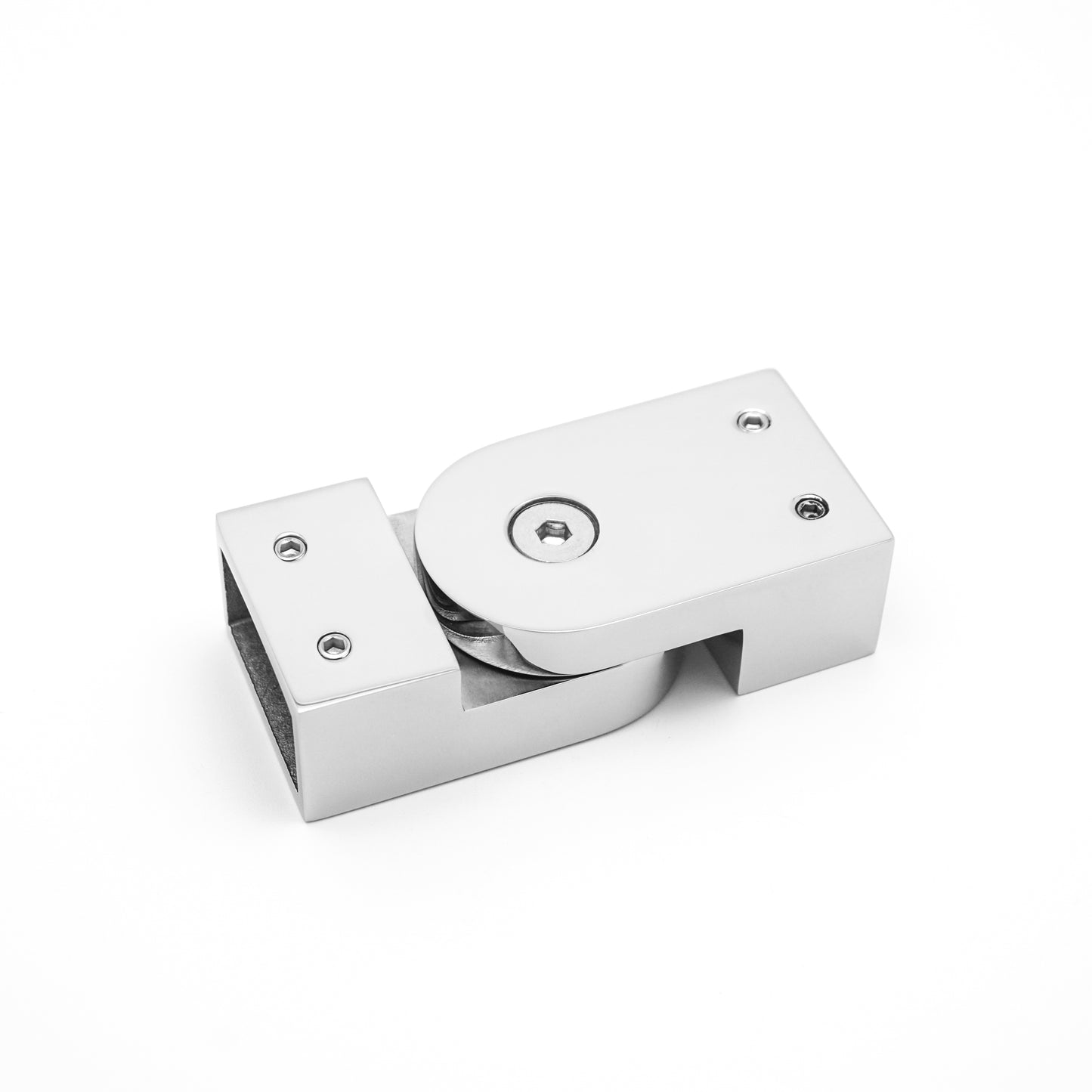 Shower Glass Door Support Bar Connector, 304 Stainless Steel Square Tube Holder, Frameless Bathroom Glass Hardware