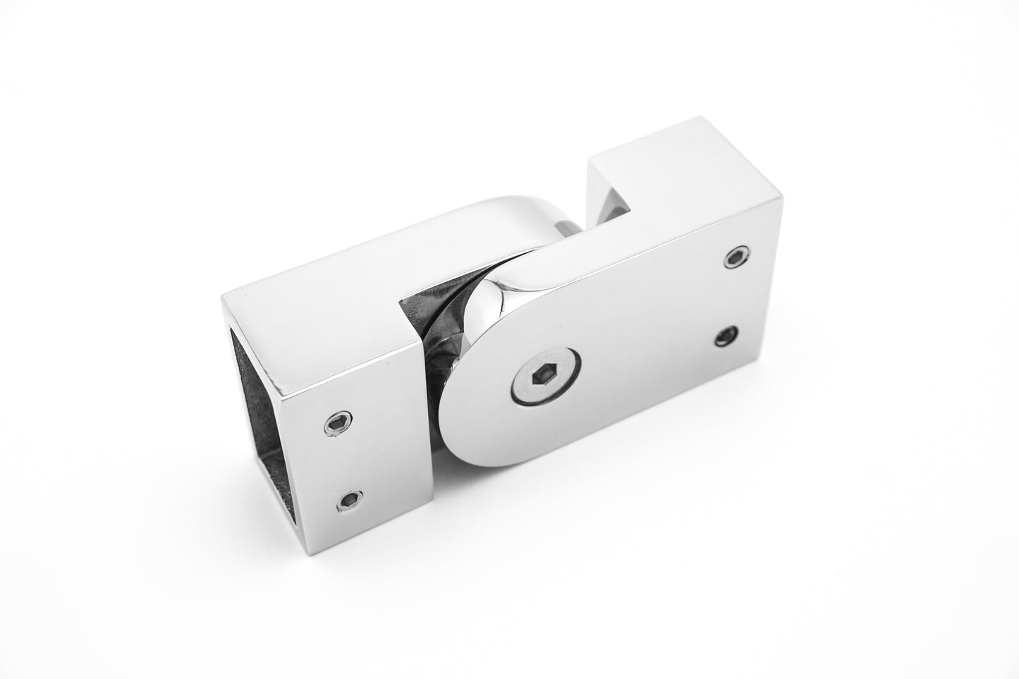Shower Glass Door Support Bar Connector, 304 Stainless Steel Square Tube Holder, Frameless Bathroom Glass Hardware