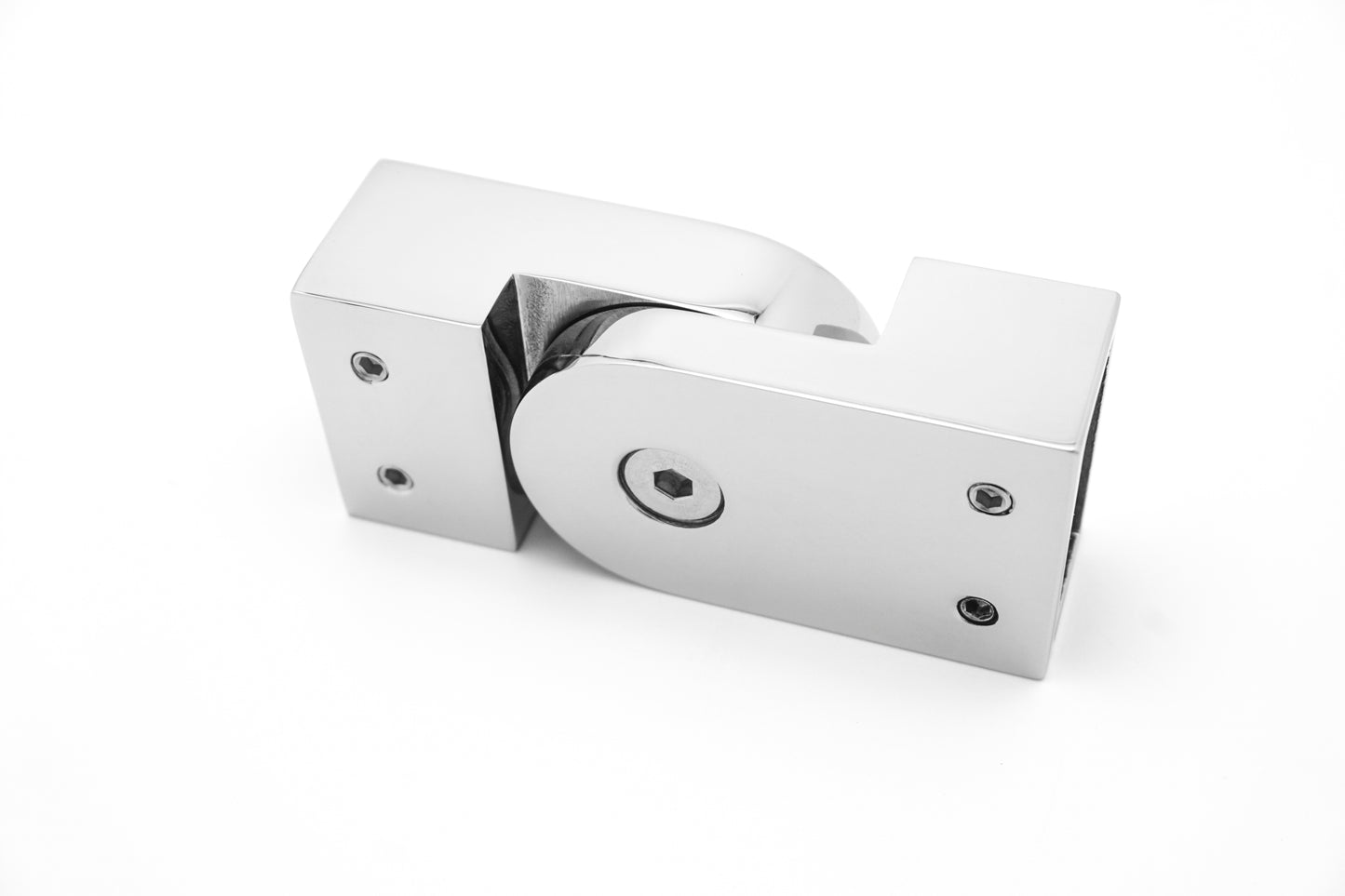 Shower Glass Door Support Bar Connector, 304 Stainless Steel Square Tube Holder, Frameless Bathroom Glass Hardware