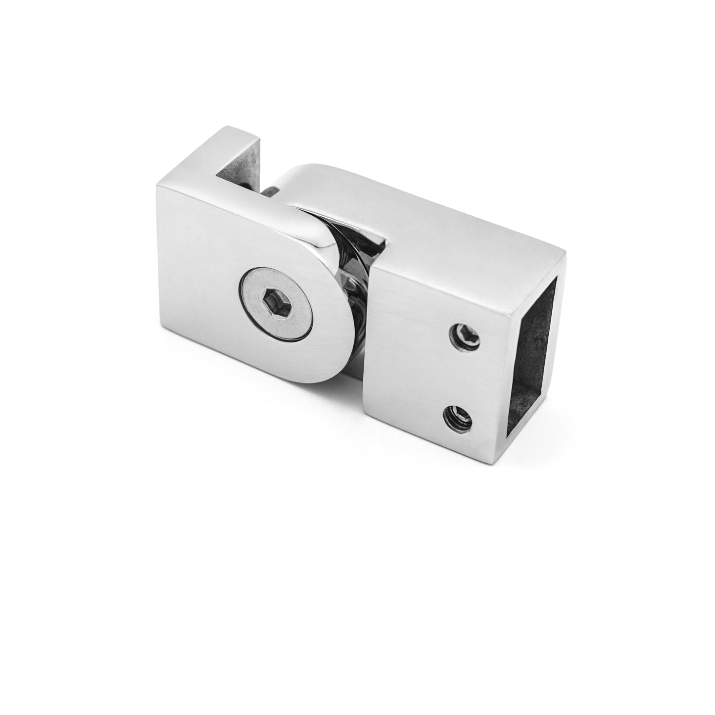 Shower Glass Pipe Connector for 10mm/20mm Square Tubes, Stainless Steel Hardware Fitting