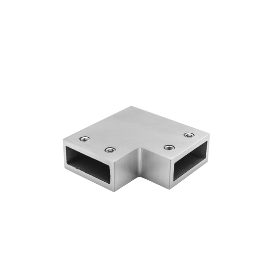 304 Stainless Steel Pipe Fitting Connector Satin Finish Glass Hardware for Bathroom
