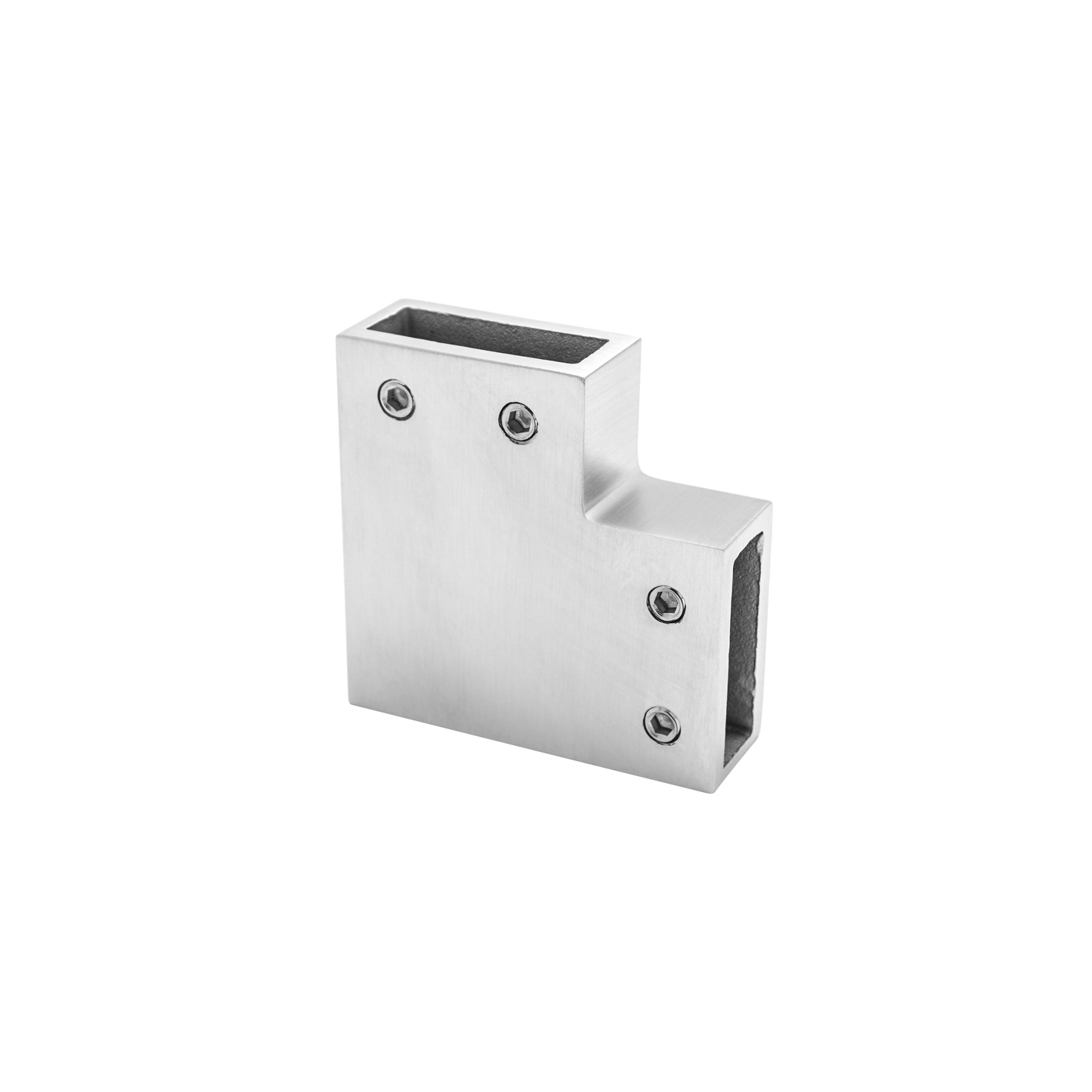 304 Stainless Steel Pipe Fitting Connector Satin Finish Glass Hardware for Bathroom