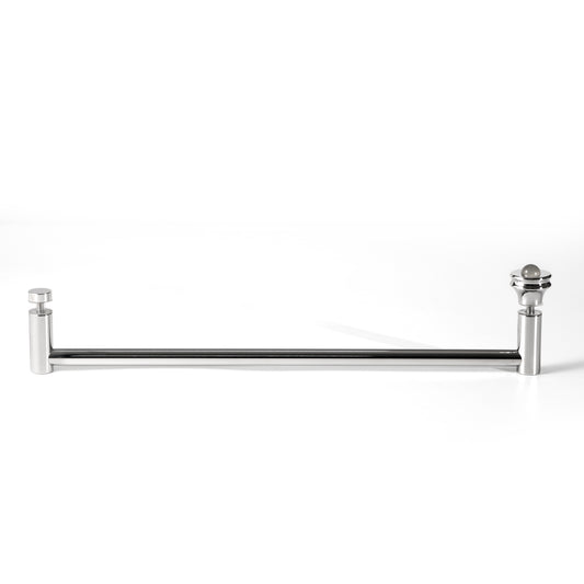 Bathroom Shower Enclosure Glass Door Pull Handle with Towel Bar – 2-in-1 Combo Hardware